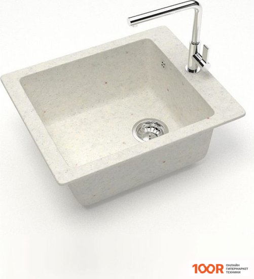 Кухонная мойка Teymi HELMI 50X42 T120106 (БЕЛЫЙ МАТОВЫЙ) (138471)