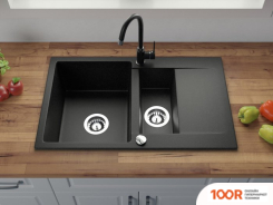Кухонная мойка Teknoven COMO CO-CM15-KA 79X49 (ЧЕРНЫЙ) (138456)