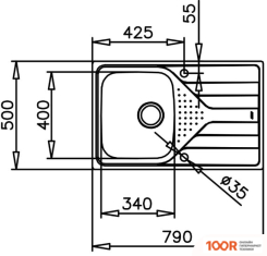 Кухонная мойка TEKA UNIVERSE 45 T-XP 1B 1D POLISHED (138436)