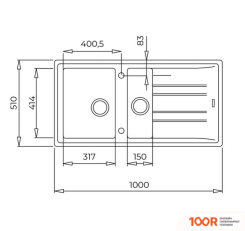 Кухонная мойка TEKA STONE 60 B-TG 1/2B 1D (ТОПАЗ) (138416)