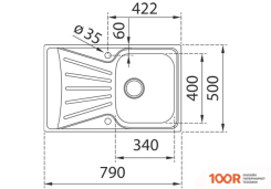 Кухонная мойка TEKA STARBRIGHT 45 E-XM 1B 1D (138401)