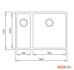 Кухонная мойка TEKA SQUARE 2B 560 TG (ЧЕРНЫЙ) (138390)