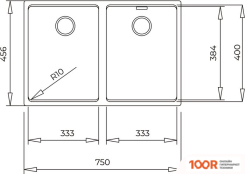 Кухонная мойка TEKA RADEA R10 2B 750 115260038 (ЧЕРНЫЙ) (138376)