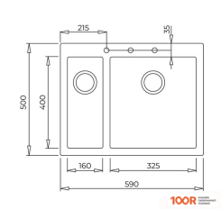 Кухонная мойка TEKA FORSQUARE 2B 590 TG (АРКТИК БЕЛЫЙ) (138350)