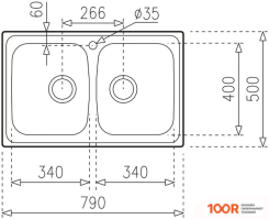 Кухонная мойка TEKA EASY UNIVERSE 80 T-XP 2B POLISHED (138330)