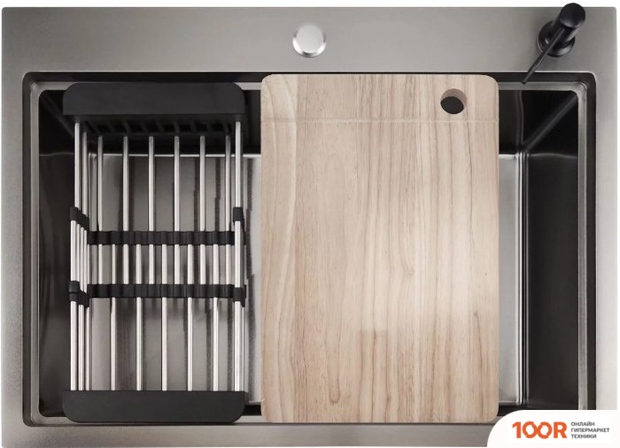 Кухонная мойка Stellar S5550NB-A (НАНО ЧЕРНЫЙ, С ДОСКОЙ) (138264)