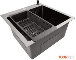 Кухонная мойка Stellar E4444NB (НАНО ЧЕРНЫЙ) (138221)