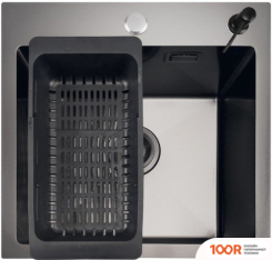 Кухонная мойка Stellar E4444NB (НАНО ЧЕРНЫЙ) (138221)