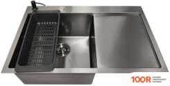 Кухонная мойка Stellar DECOR S6550NB-L-D (НАНО ЧЕРНЫЙ) (138210)