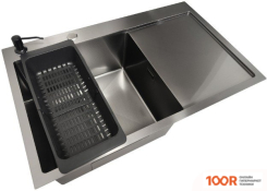 Кухонная мойка Stellar DECOR S6550NB-L-D (НАНО ЧЕРНЫЙ) (138210)