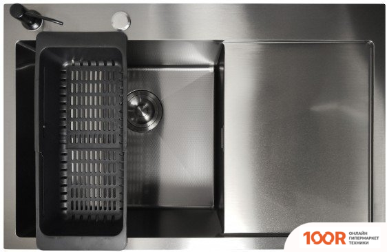 Кухонная мойка Stellar DECOR S6550NB-L-D (НАНО ЧЕРНЫЙ) (138210)