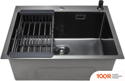 Кухонная мойка Stellar DECOR S6550NB-D (НАНО ЧЕРНЫЙ) (138209)