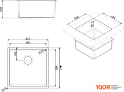 Кухонная мойка Smeg VSTR40CUX (138117)