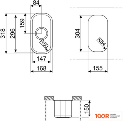 Кухонная мойка Smeg UM15 (138082)