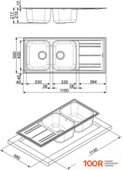 Кухонная мойка Smeg LZ116A2 (138065)