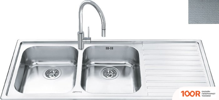Кухонная мойка Smeg LL116S-2 (138021)