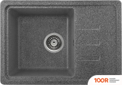Кухонная мойка Saniteco ROSA (ГРАФИТ С СИФОНОМ) (137721)