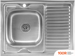 Кухонная мойка Saniteco 8060S-L (С СИФОНОМ) (137650)