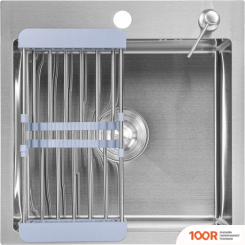 Кухонная мойка Saniteco 6045 (С СИФОНОМ, ДОЗАТОРОМ И КОЛАНДЕРОМ) (137629)