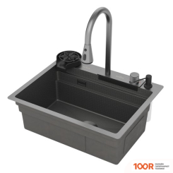 Кухонная мойка Roxen STAGE PLUS 560250-60-BS МНОГОФУНКЦИОНАЛЬНАЯ 8 В 1 (60*48/ТЕКСТУРНЫЙ ГРАФИТ) (137586)