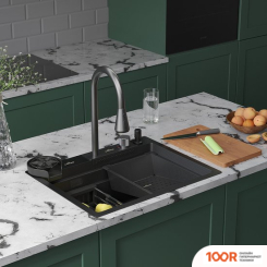 Кухонная мойка Roxen STAGE PLUS 560250-60-BS МНОГОФУНКЦИОНАЛЬНАЯ 8 В 1 (60*48/ТЕКСТУРНЫЙ ГРАФИТ) (137586)