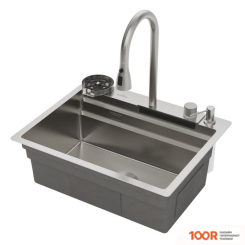 Кухонная мойка Roxen STAGE PLUS 560250-60 МНОГОФУНКЦИОНАЛЬНАЯ 8 В 1 (60*48/САТИН) (137585)