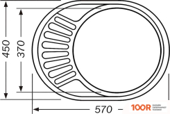 Кухонная мойка Premial PL 5745 (ПОЛИРОВАННАЯ, 0.8 ММ) (137502)