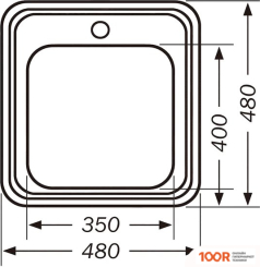Кухонная мойка Premial PL 4848 (ПОЛИРОВАННАЯ, 0.6 ММ) (137492)