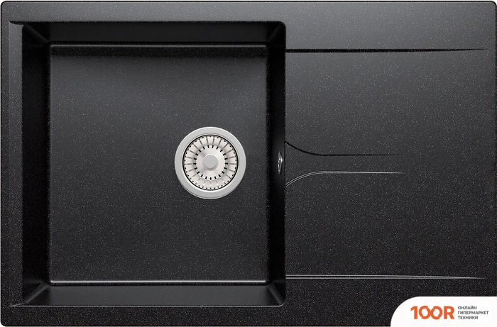Кухонная мойка Polygran GALS 760 (ЧЕРНЫЙ 16) (137414)