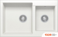 Кухонная мойка Polygran BRIG-772 (БЕЛЫЙ ХЛОПОК 36) (137368)