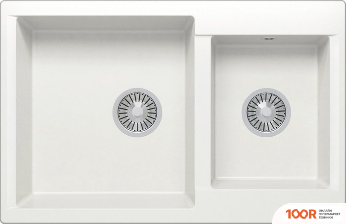 Кухонная мойка Polygran BRIG-772 (БЕЛЫЙ ХЛОПОК 36) (137368)