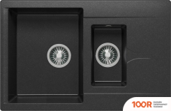 Кухонная мойка Polygran BRIG-770 (ЧЕРНЫЙ 16) (137366)