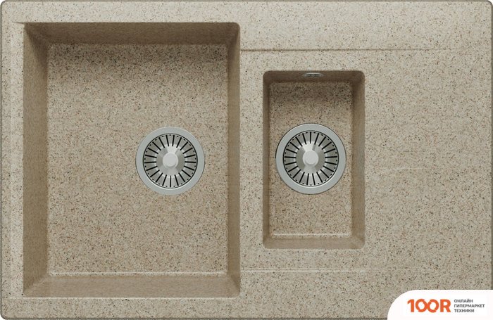 Кухонная мойка Polygran BRIG-770 (ПЕСОЧНЫЙ 302) (137363)