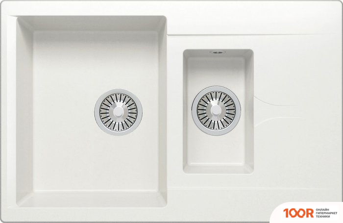 Кухонная мойка Polygran BRIG-770 (БЕЛЫЙ ХЛОПОК 36) (137362)