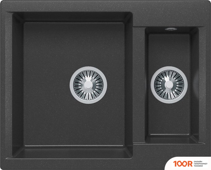 Кухонная мойка Polygran BRIG-620 (ЧЕРНЫЙ 16) (137360)