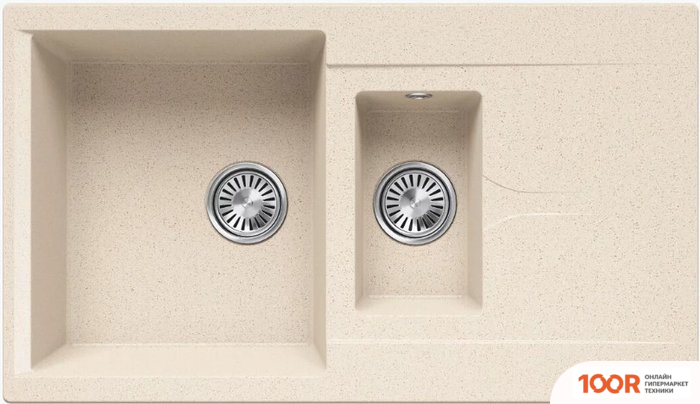 Кухонная мойка Polygran BRIG 870 (КРЕМОВЫЙ) (137350)