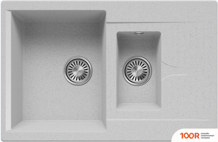 Кухонная мойка Polygran BRIG 770 (СВЕТЛО-СЕРЫЙ) (137344)