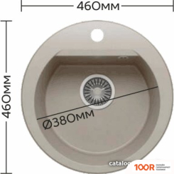 Кухонная мойка Polygran ATOL-460 (СЕРЫЙ 14) (137291)
