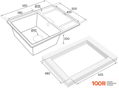 Кухонная мойка Paulmark WEIMAR PM216550-BE (137197)
