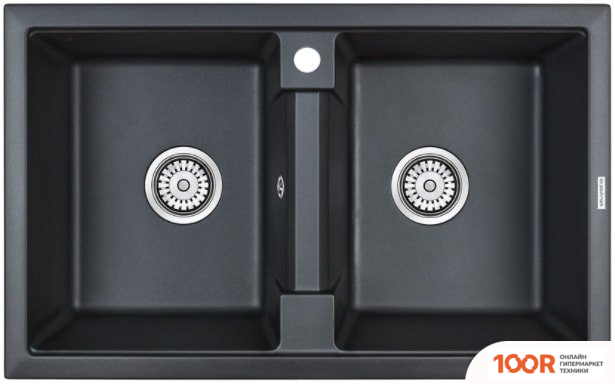 Кухонная мойка Paulmark TANDEM 80/2 PM238150-BLM (137159)