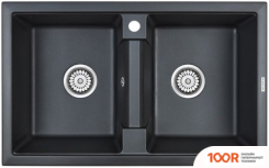 Кухонная мойка Paulmark TANDEM 80/2 PM238150-BLM (137159)