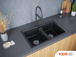 Кухонная мойка Paulmark TANDEM 80/2 PM238150-BLM (137159)