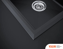 Кухонная мойка Paulmark STEPIA-500 PM115051-BLM (ЧЕРНЫЙ МЕТАЛЛИК) (137152)