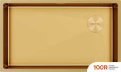 Кухонная мойка Paulmark NEXT-SKEW 74 UNI PM887444-BG (ЗОЛОТО/БРАШИРОВАННОЕ ЗОЛОТО) (137086)