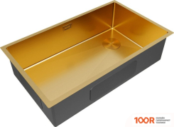 Кухонная мойка Paulmark NEXT-SKEW 74 UNI PM887444-BG (ЗОЛОТО/БРАШИРОВАННОЕ ЗОЛОТО) (137086)