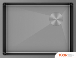 Кухонная мойка Paulmark NEXT-SKEW 58 UNI PM885844-GM (ЧЕРНЫЙ/ВОРОНЕНАЯ СТАЛЬ) (137082)