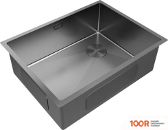 Кухонная мойка Paulmark NEXT-SKEW 58 UNI PM885844-GM (ЧЕРНЫЙ/ВОРОНЕНАЯ СТАЛЬ) (137082)