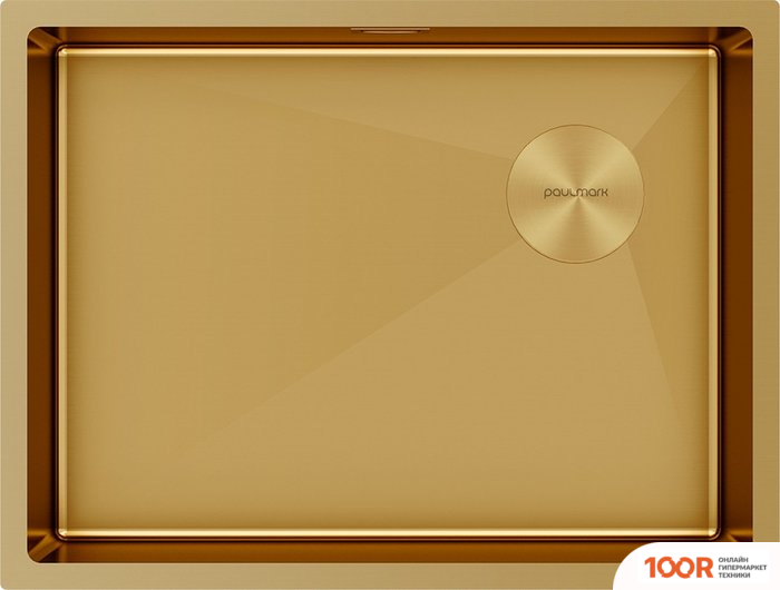 Кухонная мойка Paulmark NEXT-SKEW 58 UNI PM885844-BG (ЗОЛОТО/БРАШИРОВАННОЕ ЗОЛОТО) (137080)
