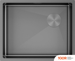 Кухонная мойка Paulmark NEXT-SKEW 54 UNI PM885444-GM (ЧЕРНЫЙ/ВОРОНЕНАЯ СТАЛЬ) (137076)