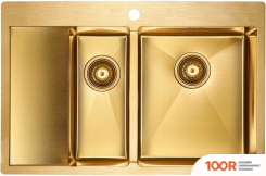 Кухонная мойка Paulmark KRONER 78/2SF PM227851-BSR (136983)